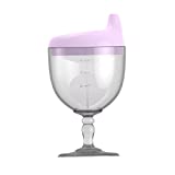 Rachlicy - Taza para niños pequeños, copa de bebé, taza de plástico para sorber, tazas de crianza de bebés, vasos de vidrio, botella de leche para niños, fiesta de cumpleaños, taza Bevage (púrpura)