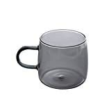 ZHANGWING Taza de café Taza de café colorida Taza de café Leche Leche Cerveza Resistente al calor Taza de cóctel resistente al calor Taza para beber (Capacidad: 480 ml, Color: 2 piezas gris)