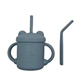 Bouilloire, vaso de silicona para bebés, taza para beber para bebés, taza mágica para beber para bebés, taza de goteo para bebés, taza de paja para niños, taza para beber para niños, taza para bebés