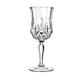 ZYYH Copas de vino tinto - Copas de vino con patrón de vidrio tallado, cristal, transparente - 230 ml