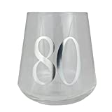 Celebrate In Style Stemless 80, copa de vino grabada, regalo personalizado
