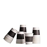 Cieffe 100 Tazas de café Made in Italy - Vasos de papel biodegradables para espresso (Negro, 118 ml)