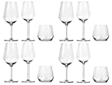 Royal Leerdam 260403 Gjende - Juego de 12 copas y vasos, cristal transparente