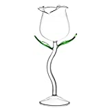 LNCHJUN Copa de vino Copa en forma de rosa Copa roja Copas de vino Combinación perfecta para el hogar (Color: transparente, tamaño: 22.5x7cm)