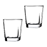 LKMY - Vasos de whisky, 180ml, 2 piezas, cristal, vasos de ron, vasos de agua, ginebra, vaso de whisky, para whisky escocés, cóctel, bourbon, cerveza, regalo para hombres / papá / amigos