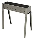 Lisa Canalina Brocheta de carbón de hierro aluminizado de Turín de 50 cm y olla Arrosticini (CAN1001)