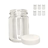 XILMARK Frascos de yogur con tapa de rosca de plástico de 156 ml, vasos de yogur, tarro de potita de vidrio, contenedor de sándwich, tarro de conservación, (6 piezas)