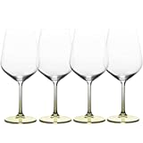 Mikasa Gianna Ombre Juego de 4 copas de vino tinto, 19.75 onzas, salvia