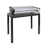 Barbacoa de exterior en acero con piedra de lava, 70 x 40 cm, BEL-FER modelo 1219TV70P, funciona con gas