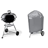 Weber 1321004 - Barbacoa de carbón compacta, 57cm, negra y 7176 - Estuche estándar para barbacoa 57cm