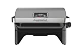 Campingaz Attitude2go, barbacoa de mesa baja en humo, portátil, con tapa, termómetro, rejilla de hierro fundido, fuente de alimentación: cilindro de gas R907, gris