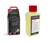 LotusGrill CARBÓN madera de haya BOLSA 2,5 kg incl. LotusGrill PASTA QUEMADORA 200 ml, ambas especialmente para barbacoas raucharmes con LotusGrill
