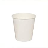 Palucart 100 vasos de papel para agua 180ml Cartón biodegradable color blanco