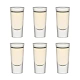 Libbey Shotglas Tequila Shooter - 30 ml / 3 cl - Juego de 6 vasos de chupito - Ideal para juegos de bebidas - Apto para lavavajillas