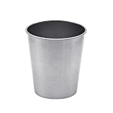 WOLHJ 360ml / 600ml Tazas de viaje al aire libre Anti-derrame Camping Acero inoxidable Vino Cerveza Taza de café Tazas de metal irrompibles