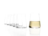 Stölzle Lausitz Power copas de vino sin pie I 380ml I Juego de 6 copas de vino blanco I para lavavajillas I Cristal sin plomo I Alta calidad I Elegantes copas de vino irrompibles