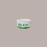 Lucgel Srl 200 Piezas Vasos de Papel para Helado Biodegradables y Compostables 160cc PLA Vasos de Papel