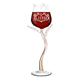 Nombre personalizado Vidrio grabado Nombre Vidrio Vidrio alto personalizado Aniversario de bodas Día de la madre para mujeres (2pcs-9 * 18cm)