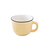 Tazas de café simples para la familia Taza de cerámica de cerámica simple Fondo esmerilado Adecuado para parejas de estudiantes Vasos fáciles de limpiar Tazas de leche Tazas (Color: amarillo)