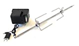 Asador ALLEGRI para Weber Genesis II Serie 300 Fuente de alimentación USB Velocidad ajustable Pincho de acero inoxidable y parada de carne Capacidad 12 kg