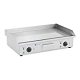Royal Catering Electric Fry Top Placa de parrilla eléctrica doble RC-EG73 (730 x 400 mm, Placa lisa, 2 x 2000 W)