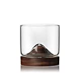 Vasos de agua transparente, vaso de whisky, vaso de 4 onzas (aproximadamente 120 ml), soplado a mano, apto para copas de cóctel de Escocia, bourbon, vino y bebidas (color: marrón)