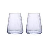 Miller Rock soplado a mano Highball Bar Fruit Drinkware Vasos de whisky de agua creativos sin plomo 10 oz / 15 oz 2 piezas