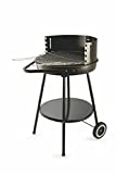 Galileo Casa 2414759 Barbacoa con Ruedas, Redonda, 50 x 82 cm, Negro, Acero