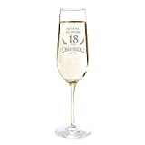 AMAVEL Flauta con Grabado para 18 Años, Deseos del Corazón, Personalizada con Nombre, Copas de Vino Espumoso, Copas de Champán, Accesorios Decorativos de Cocina, Ideas de Regalos Originales