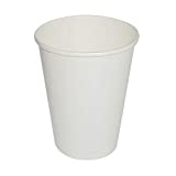 ILIP PZ 70 COMPOSTABLE 180 ML Tazas BIODEGRADABLES de Papel Blanco para Capuchino Chocolate Caliente Café BIO Taza Térmica de Cartón