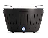 LotusGrill G-AN-34P, Barbacoa con pilas y cable de alimentación USB, 35 x 23,4 cm, Gris