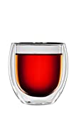 Bloomix T-007-400-G Tunis Tee - Vaso de té aislado, vidrio de borosilicato, doble pared, 2 piezas