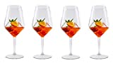 Copas de vino Stylgs en Tritan |  casi indestructible, se puede usar varias veces y lavable | vasos multiusos resistentes 4 piezas