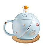Taza Gusengo Planet de cerámica para espacios exteriores con asa cómoda |  Creative Planet Shape Coffee Latte Tea Cup vasos espaciales |  Regalos de cumpleanos