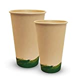 Vasos grandes desechables de cartón (300 cc) Vasos grandes de cartón para café (50 unidades) Vasos biodegradables desechables Vasos biodegradables (300 cc) Tazas de café y té en cartón desecante
