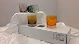 MIKASA Set x 4 Vasos de cristal de colores para whisky 30 cl.  Saludos modelo de colores