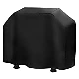 Cubierta para barbacoa, cubierta para barbacoa al aire libre, cubierta para barbacoa de tela Oxford 210D, cubierta impermeable para barbacoa al aire libre a prueba de viento, para protección de parrilla para barbacoa (negro 145 * 61 * 117 cm)