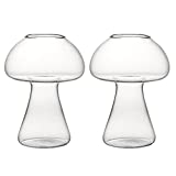 GANAZONO, 2 uds., copas de cóctel en forma de seta, barra de cristal para beber, barra de cristal para beber, cóctel Bourbon, coñac, Tequila irlandés, Brandy