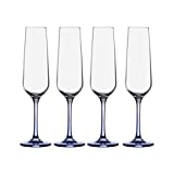 Mikasa Gianna Ombre - Juego de 4 copas de champán, 191,4 g, color: azul