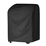 AWNIC Cubierta impermeable para barbacoa al aire libre Resistente a rasgaduras Cubierta redonda para chimenea de carbón para Weber, Brinkmann, Char Broil Grill105X49X102cm