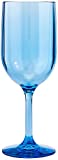 Drinique - Copa de vino de 12 onzas, irrompible, sin BPA, Tritan, de plástico premium, para fiestas, piscinas, exteriores, apto para lavavajillas.  vasos, Azul