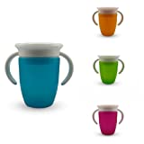 TheBDM Perfect Cup First Tumbler para niños que aprenden a beber botella con membrana de silicona de 360 ​​° (azul)
