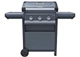 Campingaz Serie Select, Barbacoa a gas, Barbacoa, 3 Quemadores de acero inoxidable, Tapa con termómetro, InstaClean Aqua, Sistema modular culinario, 10,2 kW, Modelo 2021, Gris