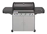 Campingaz 4 Series Classic LS Plus Barbacoa a gas con 4 quemadores, Sistema de Limpieza Fácil InstaClean, 2 Mesas Auxiliares, Gris, 160,3 x 60 x 115,6 cm