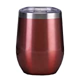 GYYSWEET Copa de vino de acero inoxidable de 300 ml con calcetines de vino, doble pared, aislada al vacío, con tapa, abridor de botellas, taza de viaje para vino, bebida, champán, cóctel