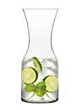 Jarra de agua de vidrio transparente UNISHOP 0,9 l, apta para lavavajillas