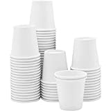 Monumen Vasos de papel blanco, pequeño baño desechable, espresso, dispensador básico de vasos de racimo, vasos desechables, (paquete de 100) 3 oz