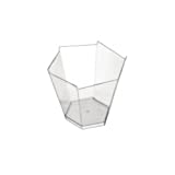Gold Plast - Vaso de Gardenia, en plástico de color transparente - 25 uds por paquete, capacidad 100 cc