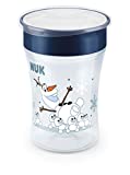 NUK Disney Frozen Magic Cup, 230 ml, borde único para beber, disco de sellado de silicona, a partir de 8 meses, sin BPA, pieza 1, Olaf (azul)