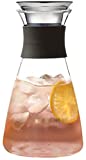 Tetera taza de vidrio jarra 1200ml tetera hielo adecuado para calor muy adecuado para té helado café leche y jugo botella de vidrio